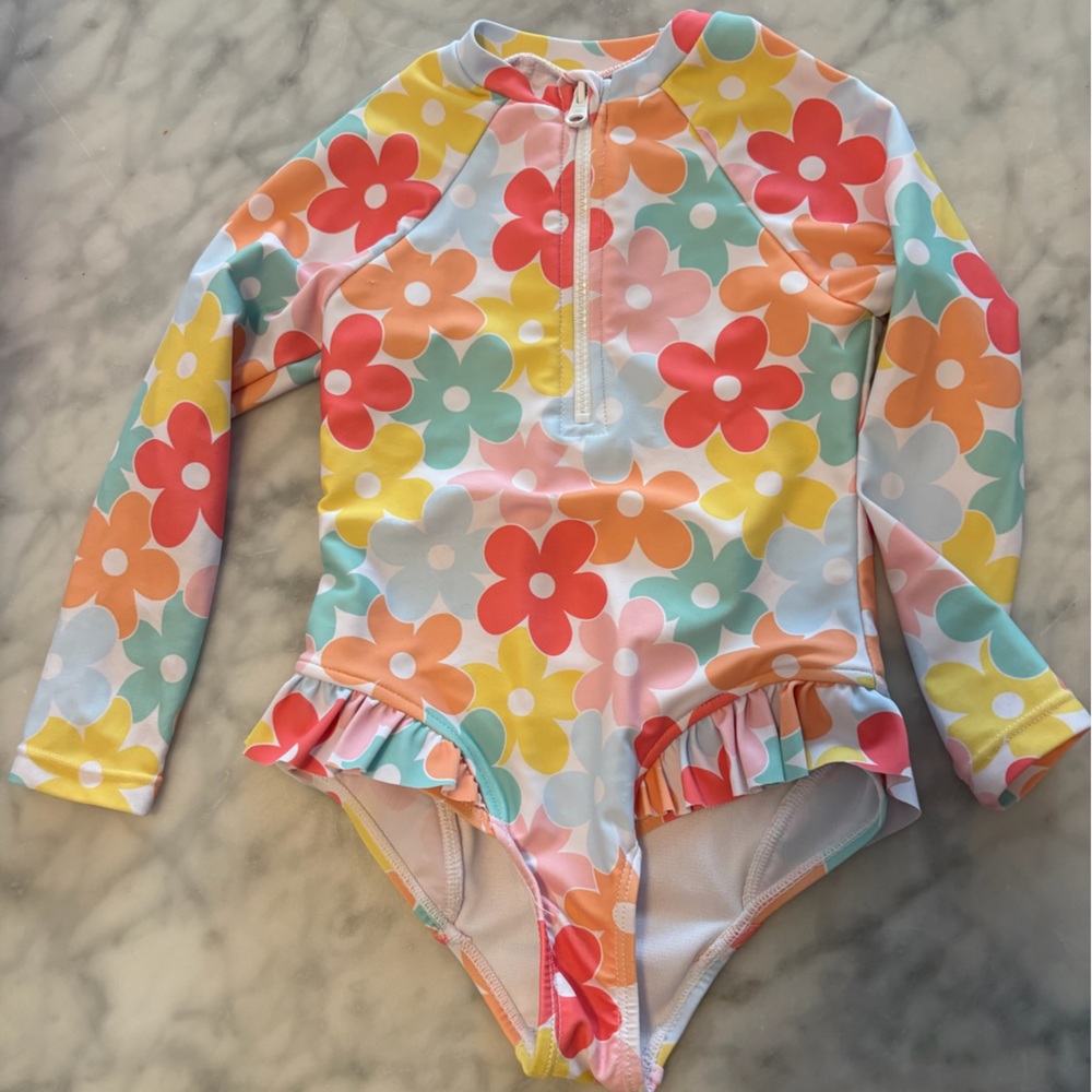 Banana Boat Groovy Floral Long Sleeve Swimsuit